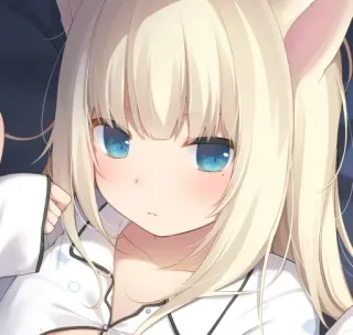 😻 anime girl, cat ears, cute, manga, kawaii, anime, girl whatsapp sticker