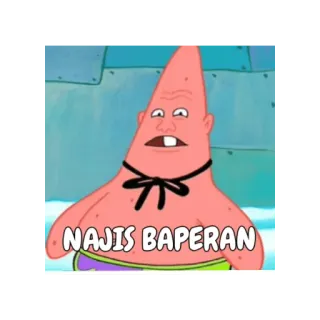 😀 Patrick Star SpongeBob SquarePants NAJIS BAPERAN Cartoon, Lustig, Spongebob, Patrick, Meme telegram sticker