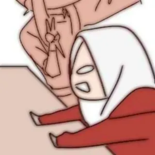 🍒 cartoon, peace sign, hijab, anime, woman, girl telegram sticker