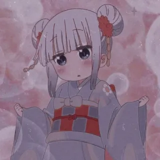 💕 Anime, Ragazza, Carina, Manga, Kawaii, Illustrazione telegram sticker