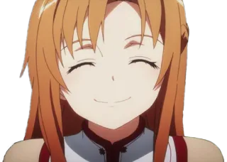 😊 Asuna Yuuki Sword Art Online Anime, Personagem, Sorriso, Kawaii, Sword Art Online, Asuna telegram sticker