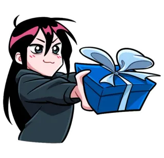 💝 Anime, Dessin animé, Cadeau, Cadeau, Mignon, Fille telegram sticker