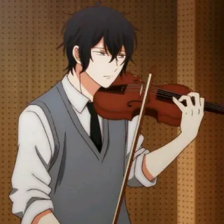 🗝 Anime, Violine, Musik, Musiker, Charakter, Japanisch whatsapp sticker