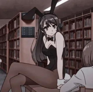 🐰 Mai Sakurajima Rascal Does Not Dream of Bunny Girl Senpai Anime, Bunny Girl, Bibliothèque, Mai Sakurajima, Rascal Does Not Dream of Bunny Girl Senpai telegram sticker