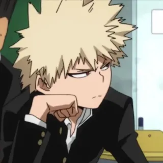 😶 Katsuki Bakugo My Hero Academia アニメ, マンガ, 僕のヒーローアカデミア, 爆豪, 爆豪勝己, キャラクター telegram sticker