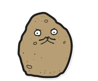🙊 potato, funny, food, cartoon, vegetable telegram sticker
