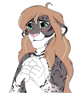 ☺️ Antro, Animal, Gato, Furry, Arte, Fofo, Desenho, Desenho animado telegram sticker