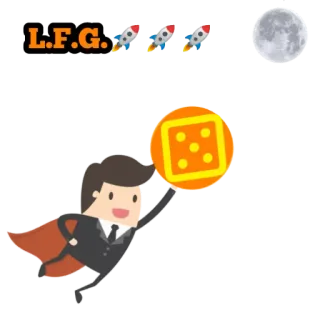 🖕 L.F.G. LFG, ракета, луна, бизнес, супергерой, рост, мотивация telegram sticker