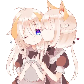😘 アニメ, メイド, かわいい, 女の子, 漫画, カワイイ telegram sticker