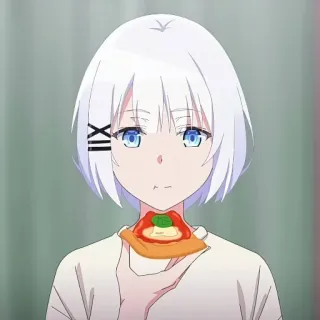 🍁 Anime, Garota, Pizza, Bonito, Sesta telegram sticker