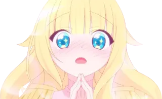 🤩 Anime, Carino, Supplicante, Ragazza Anime, Occhi Grandi whatsapp sticker