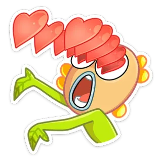 😍 Cartoon, Ausdruck, Liebe, Herzen, Emotion, Lustig whatsapp sticker