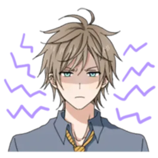 😒 anime, boy, character, cartoon, manga telegram sticker