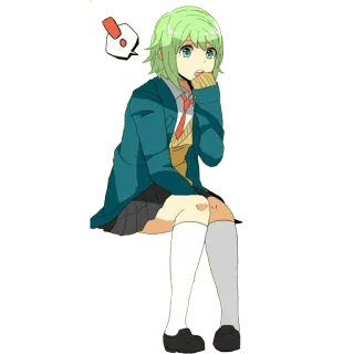 ❗️ Anime, Mädchen, Schuluniform, Charakter, Cartoon, Süß telegram sticker
