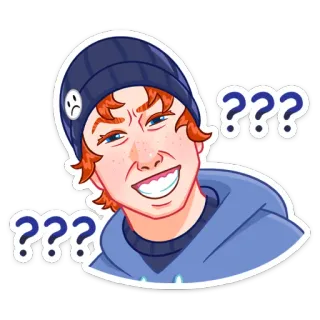 ❓ ??? biểu cảm, câu hỏi, bối rối, emoji, hoạt hình, người, nhãn dán telegram sticker