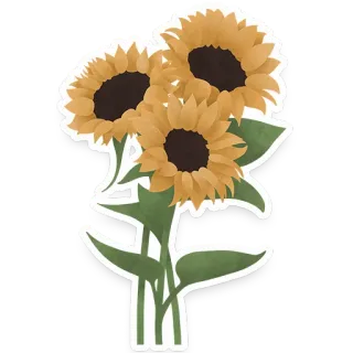🌼 sunflower, flowers, bouquet, floral, nature, yellow telegram sticker