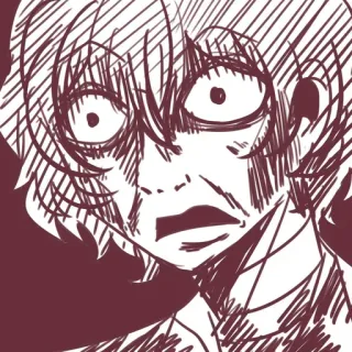 😳 Anime, Dessin animé, Expression, Peur, Choqué telegram sticker