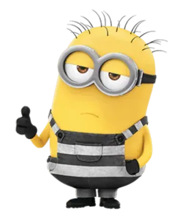 👍 Minion Despicable Me minion, cartoon, jail, despicable me, character telegram sticker