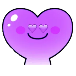 💜 corazón, amor, emoji, morado, san valentín, lindo telegram sticker