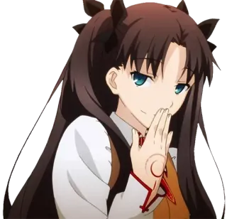 😏 Rin Tohsaka Fate/stay night Anime, Garota, Adolescente, Magia whatsapp sticker
