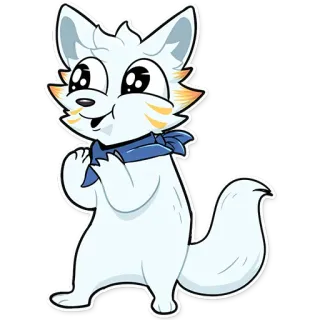 😯 cartoon, fox, animal, cute, kawaii, furry telegram sticker