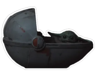 🛸 Grogu The Mandalorian Grogu, Baby Yoda, The Mandalorian, Star Wars, Disney+, alien, imut whatsapp sticker