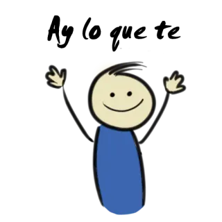 👐 boneco palito, desenho animado, desenho, simples, amigável, feliz telegram sticker