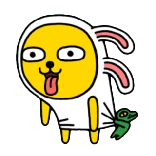 😓 Kartun, Karakter, Lucu, Anjing, Lidah, Kelinci, Kostum telegram sticker