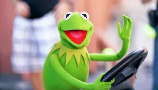 👋 Kermit カーミット, マペット, 緑, カエル, 人形, 手を振る telegram sticker