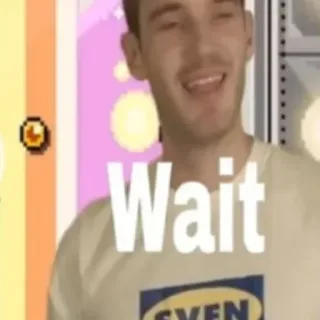 😀 Wait pewdiepie, wait, meme, funny telegram sticker