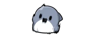 🦈 phoque, animal, mignon, dessin animé, autocollant telegram sticker