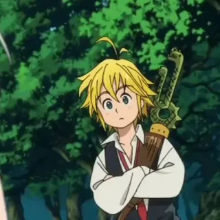 🥟 Meliodas Seven Deadly Sins アニメ, メリオダス, 七つの大罪, ファンタジー, キャラクター, 漫画 whatsapp sticker