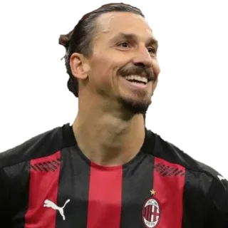 🤨 Zlatan Ibrahimović futebol, atleta, retrato, AC Milan, Ibrahimović telegram sticker