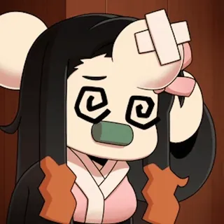 😵 Nezuko Kamado Demon Slayer Anime, Demon Slayer, Nezuko, Nezuko Kamado, Chibi, Dessin animé whatsapp sticker