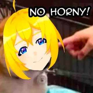 🤬 NO HORNY! Мем, Без похоти, Аниме, Юмор, Интернет-культура telegram sticker