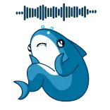 🥱 squalo, cartone animato, carino, animale, oceano whatsapp sticker