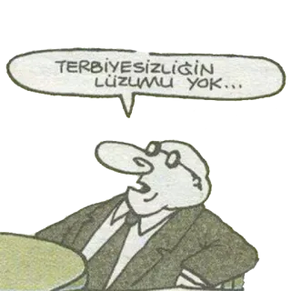😏 TERBİYESİZLİĞİN LÜZUMU YOK... 만화, 남자, 안경, 말풍선 telegram sticker