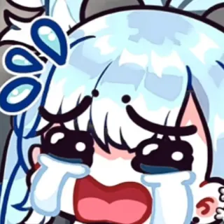 💦 piangere, triste, anime, cartone animato, emotivo telegram sticker