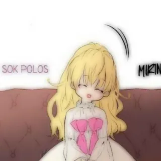 🎀 SOK POLOS Anime-Mädchen, Unschuldig, Süß, Mädchen, Cartoon whatsapp sticker