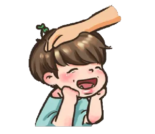 😁 Desenho animado, Afeição, Mão, Criança, Amor, Fofo whatsapp sticker