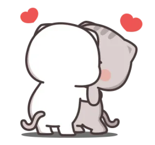🍼 Dessin animé, Chats, Amour, Coeurs, Mignon telegram sticker