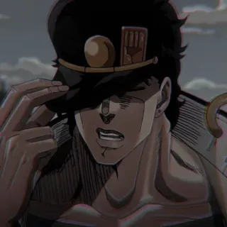 🗡 Jotaro Kujo JoJo's Bizarre Adventure anime, jojo, jotaro kujo, character, manga telegram sticker