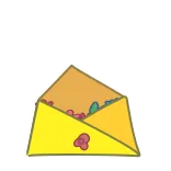 💐 sobre, carta, correo, abierto, papel, regalo telegram sticker