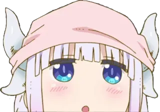 😧 Kanna Miss Kobayashi's Dragon Maid 动漫, 康娜, 龙, 可爱, 卡哇伊 telegram sticker