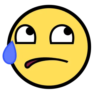 😥 Emoji, Meme, Sudore, Nervoso, Divertente telegram sticker
