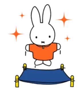 🚀 Miffy มิฟฟี่, กระต่าย, การ์ตูน, ดาว, น่ารัก telegram sticker