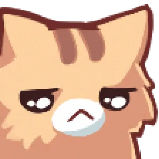 😢 kat, verdrietig, boos, sticker, cartoon, dier telegram sticker