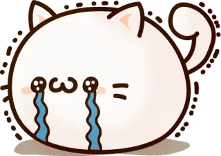 😭 kucing, menangis, kawaii, sedih, stiker, anime, kartun telegram sticker