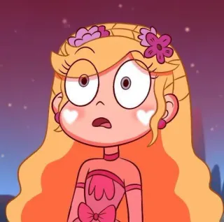 😦 Star Butterfly Star vs. the Forces of Evil Star Butterfly, Desenho animado, Personagem, Fofo, Loira whatsapp sticker