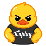 😡 duck Tonplay duck, angry, mascot, yellow, cartoon, branding telegram sticker